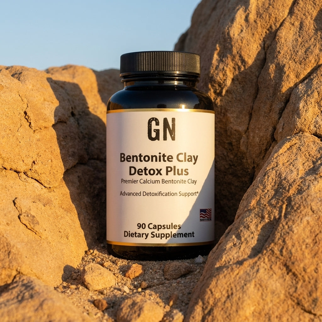 Bentonite Clay Detox Plus – 99.5% Purity | COA | GetGN | Use the selected product image as the exact product identity and material reference, not as a composition to copy.
