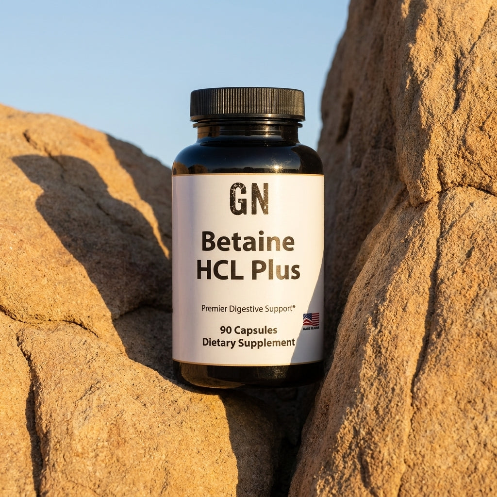 Betaine HCL Plus – 99.5% Purity | COA-Verified | GetGN | Use the selected product image as the exact product identity and material reference, not as a composition to copy.