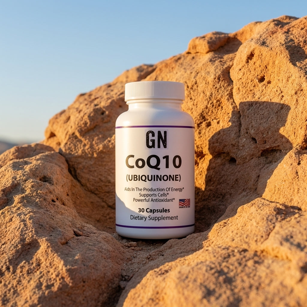 CoQ10 Ubiquinone – 99.5% Purity | COA-Verified | GetGN | Use the selected product image as the exact product identity and material reference, not as a composition to copy.