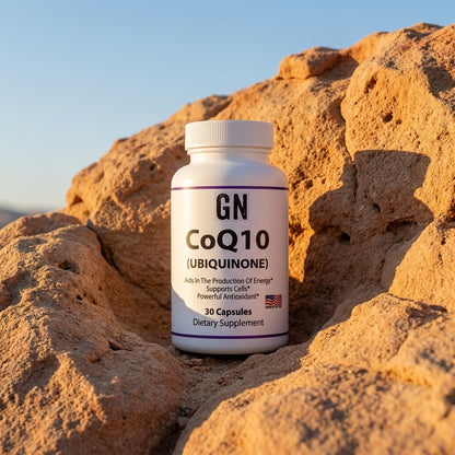 CoQ10 Ubiquinone – 99.5% Purity | COA-Verified | GetGN | Use the selected product image as the exact product identity and material reference, not as a composition to copy.