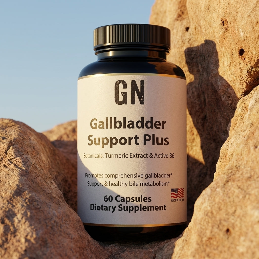 Gallbladder Support Plus – 99.5% Purity | COA | GetGN | Use the selected product image as the exact product identity and material reference, not as a composition to copy.
