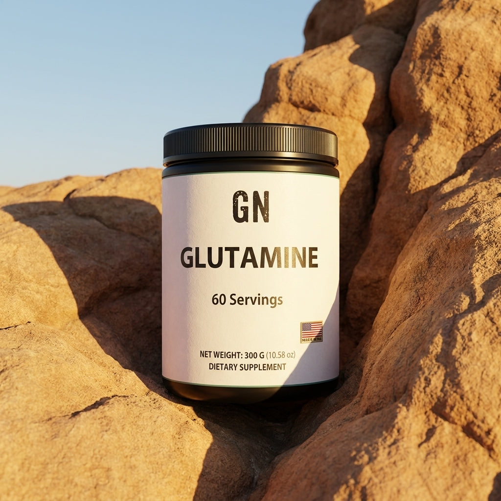 L-Glutamine 300g – 99.5% Purity | COA-Verified | GetGN | Use the selected product image as the exact product identity and material reference, not as a composition to copy.