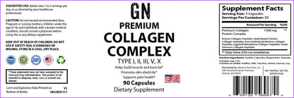 Supplement Label for Collagen Comples
