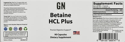 Betaine HCL Plus – 99.5% Purity | COA-Verified | GetGN