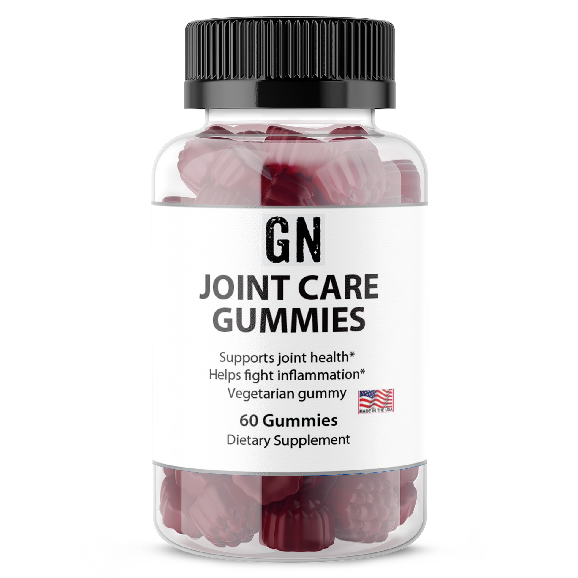 Bottle of GN Joint Care Gummies on a white background