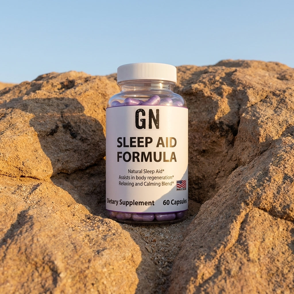 Sleep Aid Formula – 99.5% Purity | COA-Verified Sleep Aid | GetGN | Use the selected product image as the exact product identity and material reference, not as a composition to copy.