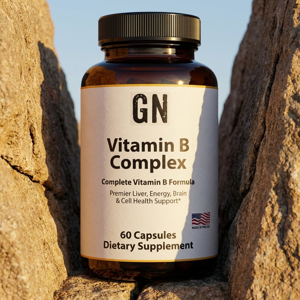 Vitamin B Complex High Potency – 99.5% Purity | GetGN | Use the selected product image as the exact product identity and material reference, not as a composition to copy.